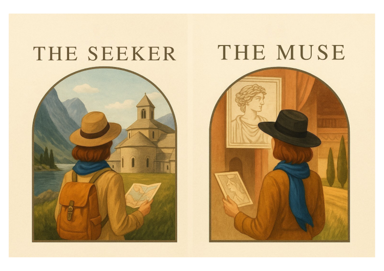 Arquetypes of women traveling - the seeker and the muse