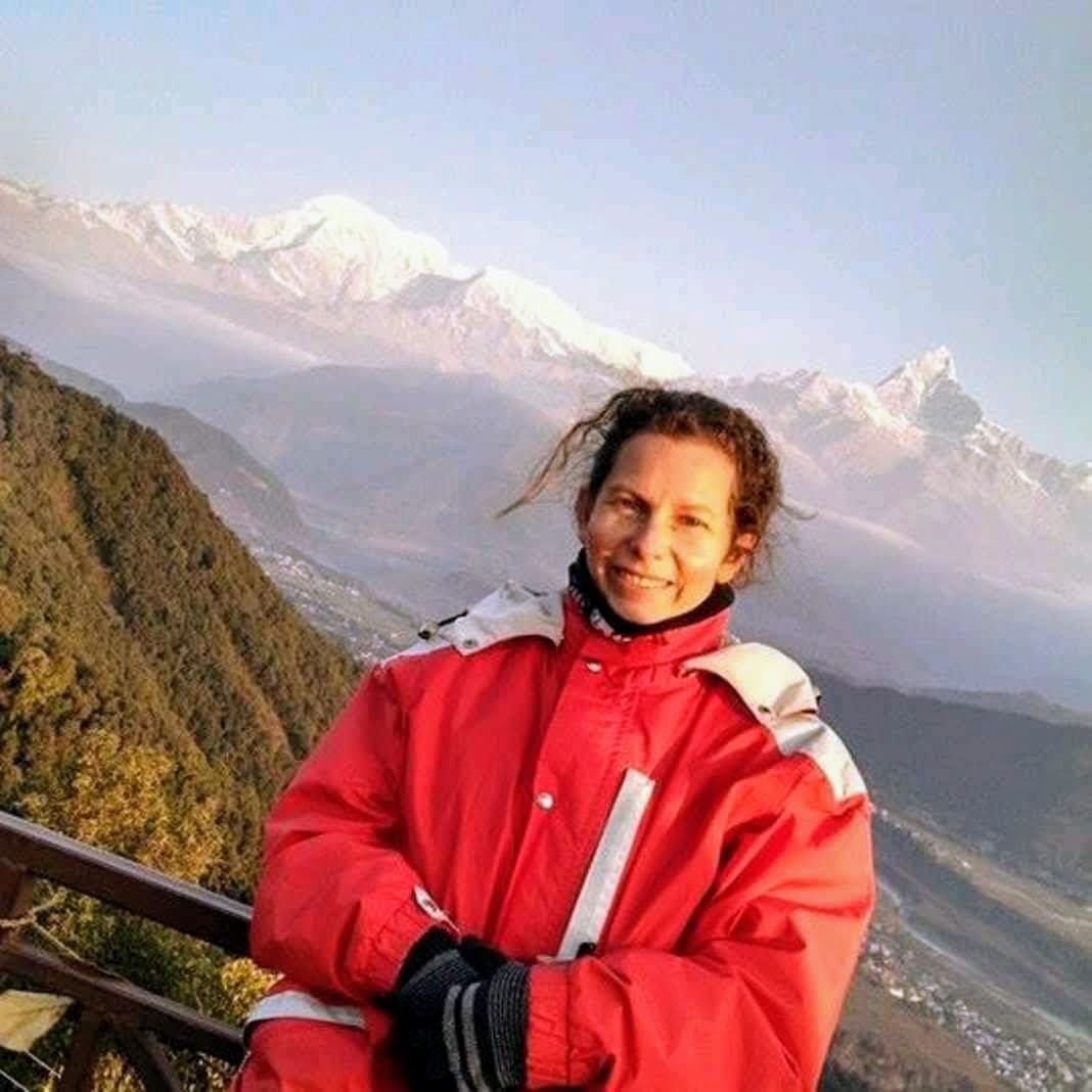 Bea durante un viaje de montaña.