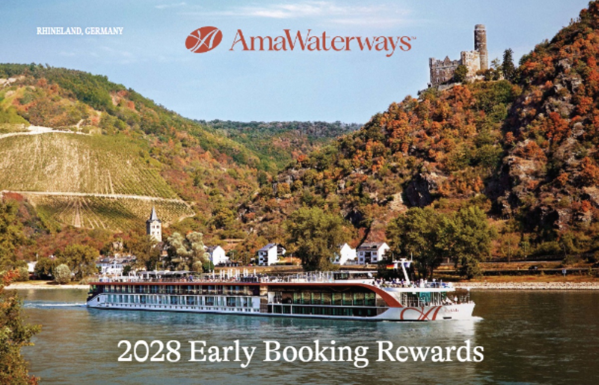 AmaWaterways Early Booking Rewards 2028 offer for river cruises.