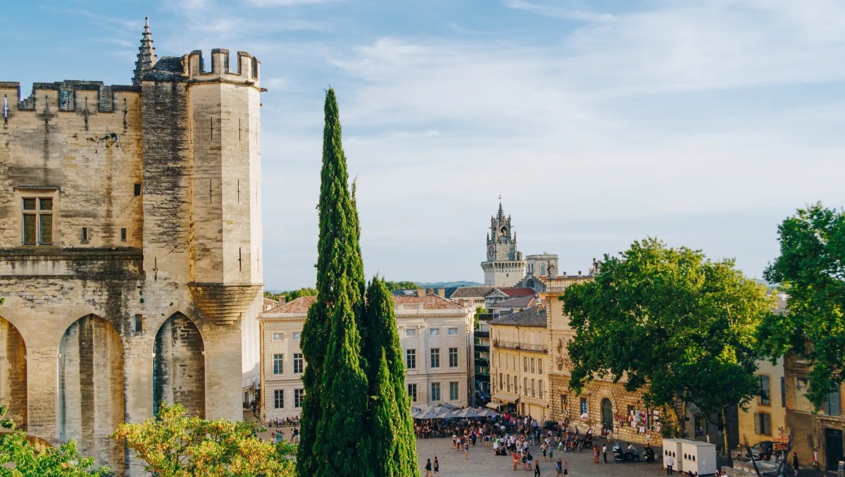 Historic center of Avignon in Provence, one of the stops on Rhône River cruises.