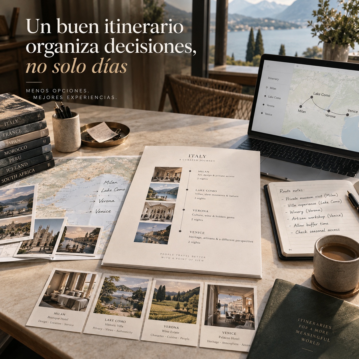 Purposeful travel planning space in Italy – L’Atelier Viajes | Bespoke Itinerary Design