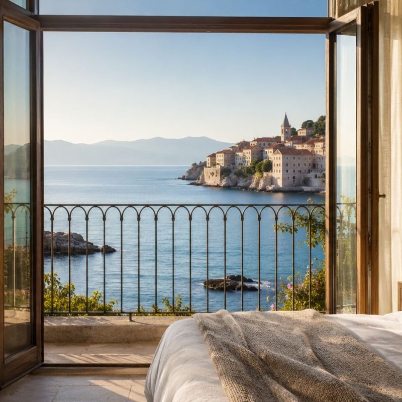 Habitación costera con vista al mar